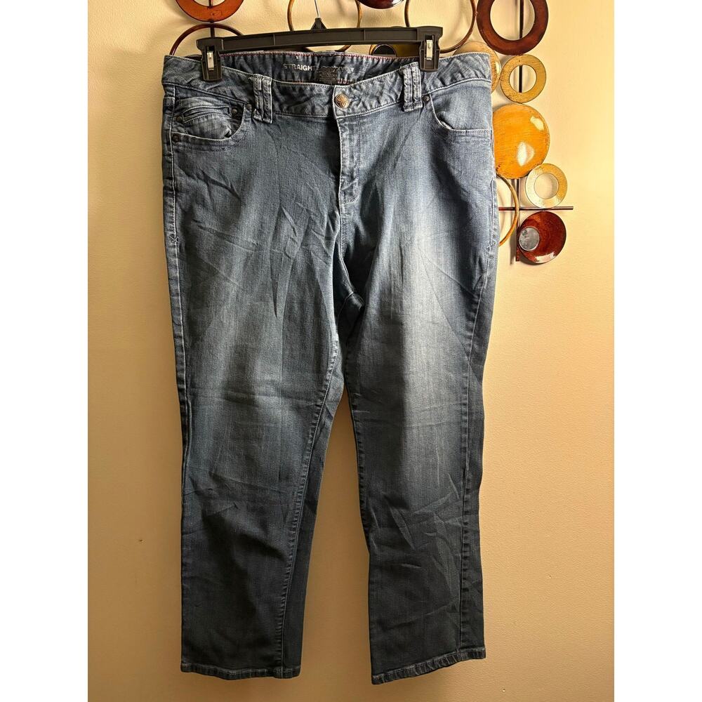 Lane Bryant 20WP straight leg blue jeans